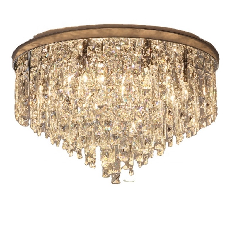 60CM chandelier flush mount lighting led crystal ceiling light chinese  chandelier ceiling lamp for living room