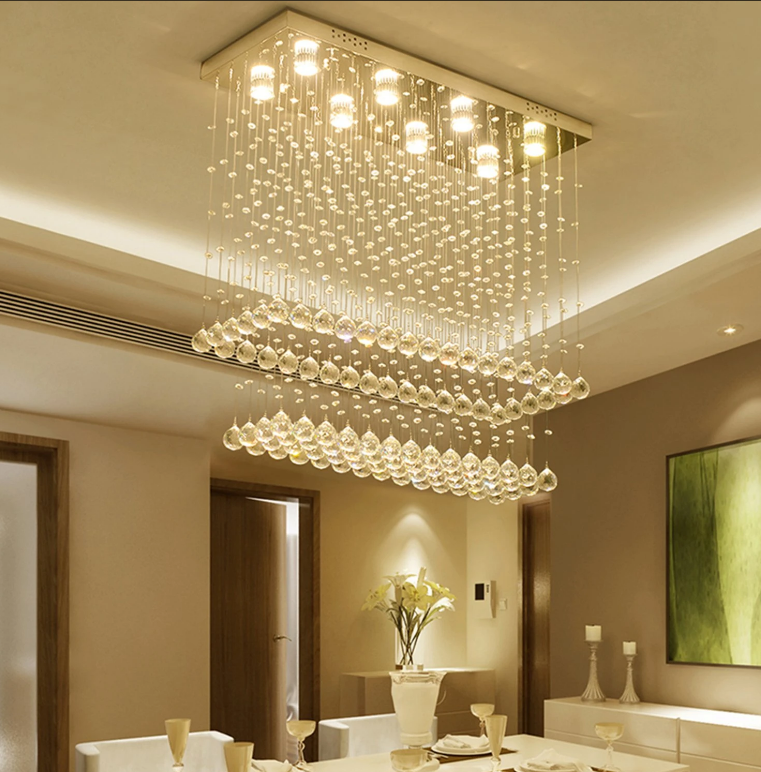 Pendant Ceiling Lamp hanging Crystal Ball Fixture Light Chandelier for dining room restaurant