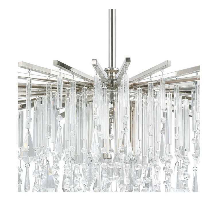 Exquisite chrome European Style crystal & Iron Candle Crystal Chandelier Pendant Light 60cm crystal ceiling chandelier