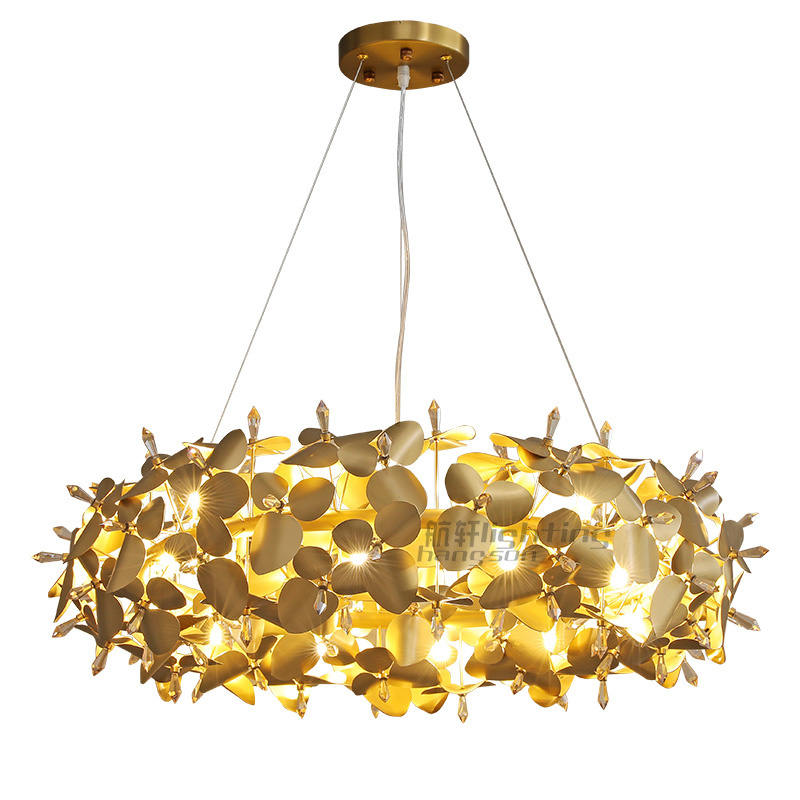 gold fancy led ceiling lights crystal modern light