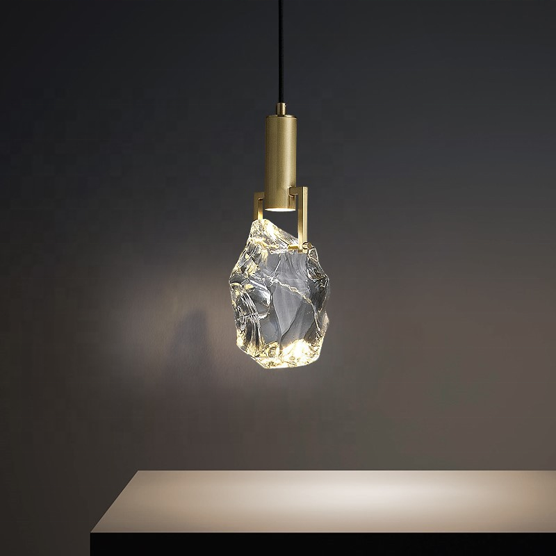 Luxury Creative Copper Crystal Kitchen Light Pendant Modern