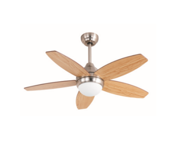 Ceiling fan decorative  no light with remote 3 brown blade AC motor decor living room outdoor