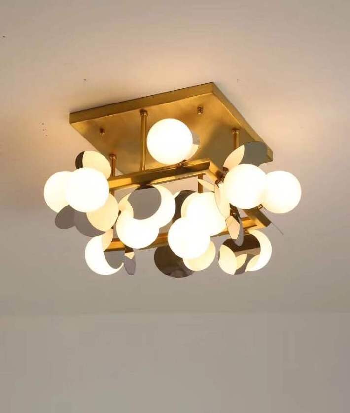 Modern Italian Style Sputnik Milk Glass Chandelier Ceiling Lights Modo18 Lights