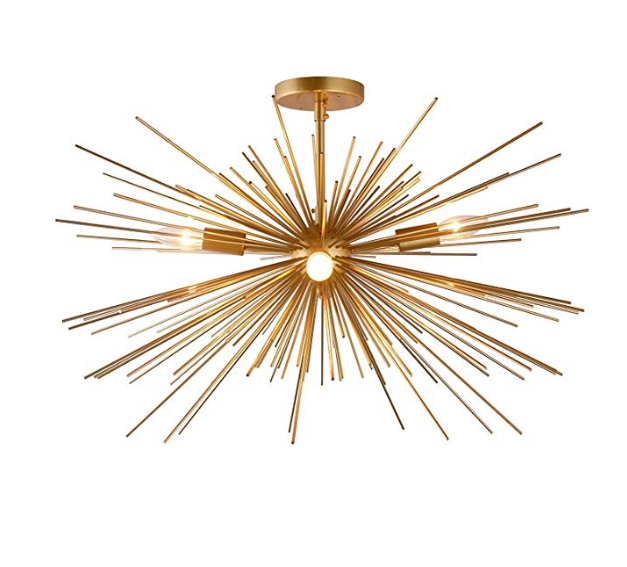 12-Light Sputnik rod  Chandelier Gold finish art decorative light for home