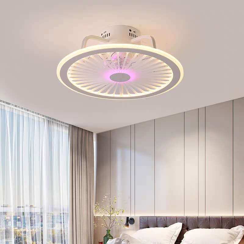 Simple led ceiling fan light invisible ceiling fan remote control with light kits for restaurant bedroom lamp