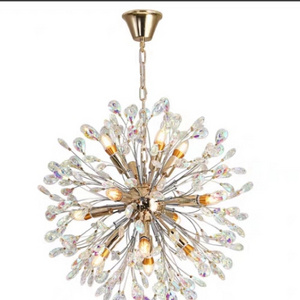 Made In China Wholesale Glass Crystal Led Chrome Finish Classic Pendant Light