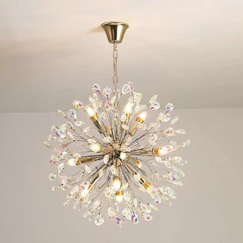 Made In China Wholesale Glass Crystal Led Chrome Finish Classic Pendant Light