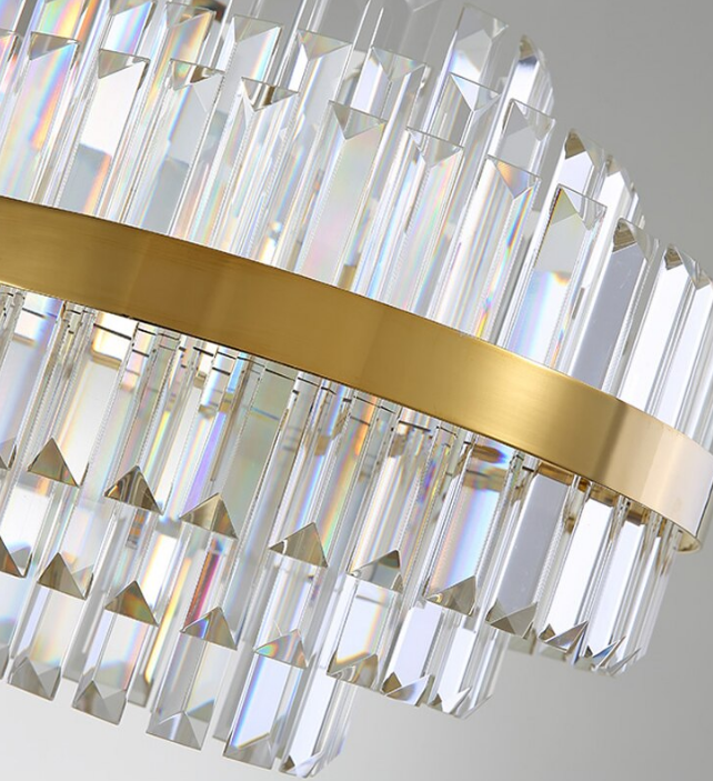 Pendant hanging lighting and lamps fixture dining room oval gold k9 crystal linear modern rectangular chandelier