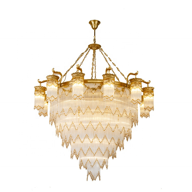 Wavy metal shell chandelier crystal capiz chandelier copper pendant light  home decoration lamp