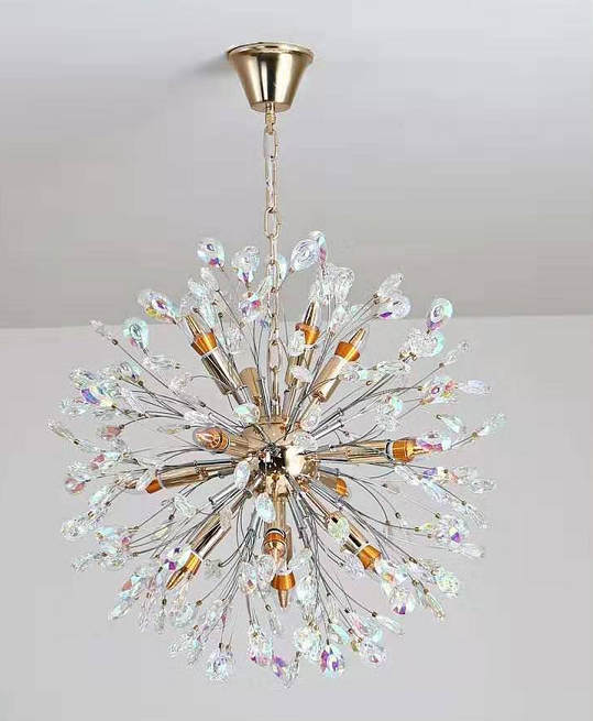 Made In China Wholesale Glass Crystal Led Chrome Finish Classic Pendant Light