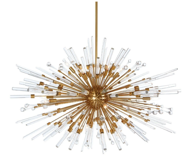 luxury round hanging fixture firework pendant lights led lighting modern glass crystal sputnik chandeliers and lamps