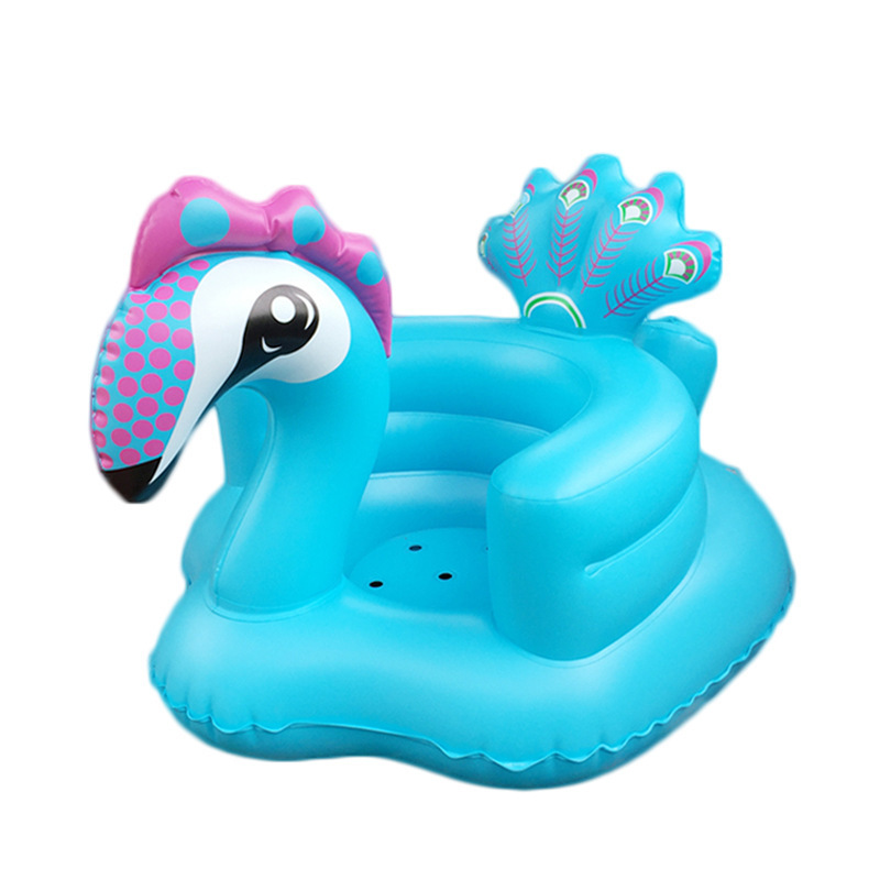 C01 Avenli Jilong Foldable Learning Stool Inflatable Peacock Seat Aid Swimming Float Bath Cushion Sofa Dining Chair for Bab