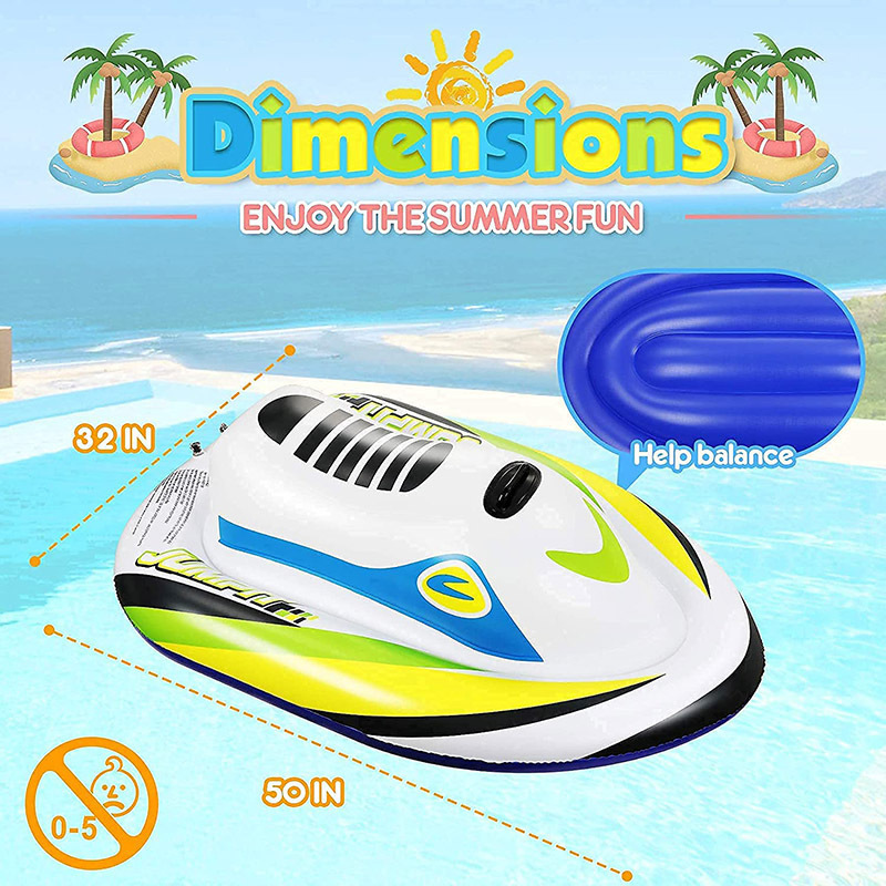 B03 F Inflatable Wave Rider Ride-on Motorboat Surfing Swimming pool Float Wave Rrider Ride on for Children Toy With Heavy Duty