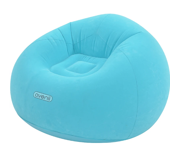 C01 Avenli Jilong jilong 22338 blue-and-white sofa  inflable easy folding furniture comfort single seat for adult