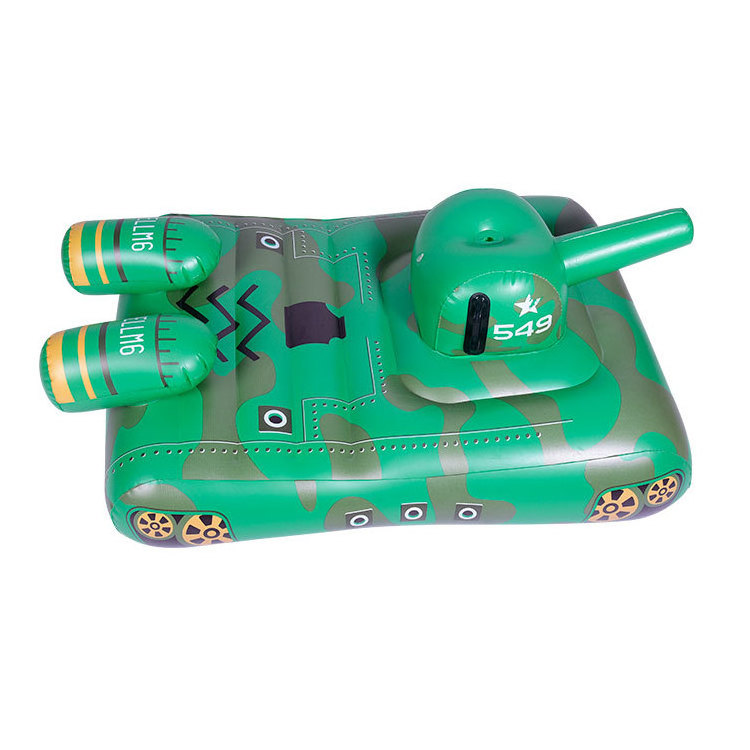 B03 F Customized Inflatable tank pool float boat kids swim float Water Play Toys with water gun heavy duty PVC with flashlight