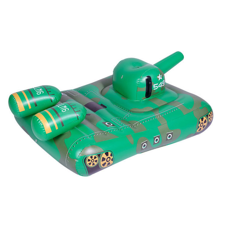 B03 F Customized Inflatable tank pool float boat kids swim float Water Play Toys with water gun heavy duty PVC with flashlight