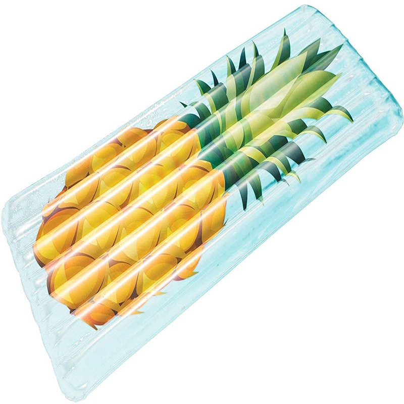 B03 F Custom Pineapple Printing PVC Pool Float Air Mattress Inflatable Lilo for Fun