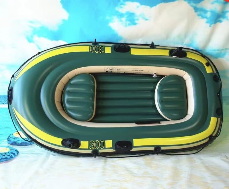 B07 Factory wholesale three-person fishing inflatable boat rubber boat pvc kayak thickened three-person boat kayak