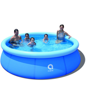 B02 Easy Set up backyard 12ft above ground inflatable swimming pool Prompt Set up Pool family  water sports playing equipment