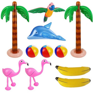 D04 Funny toys  flamingo drink cup holder Outdoor spa pool accessories water rest drink floating beach ball banana palm three