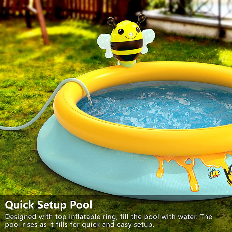 B02 Jilong Inflatable foldable Swimming Pool for children Paddling Pool with Bee Water Spray pool for Family backyard