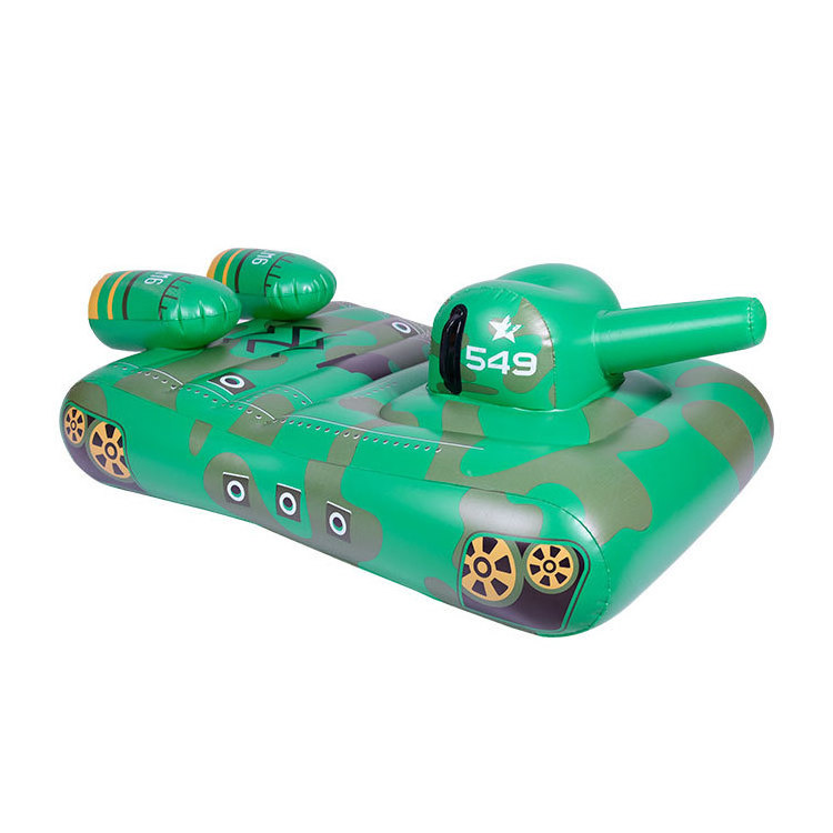 B03 F Customized Inflatable tank pool float boat kids swim float Water Play Toys with water gun heavy duty PVC with flashlight