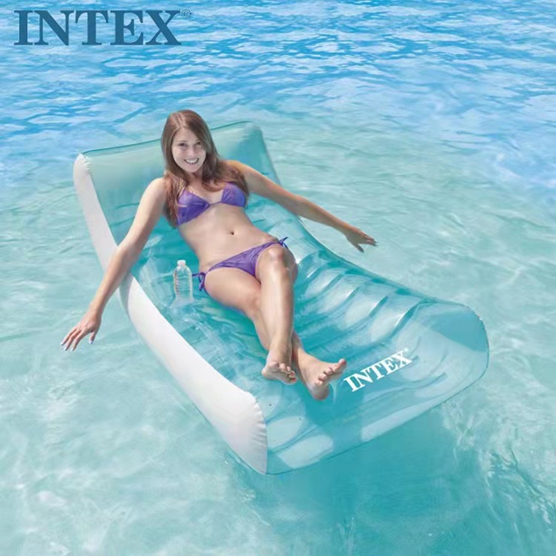 B03 F Intex 58856 Inflatable swimming pool float Outdoor Inflatable Water Lounge Chair Floating Recliner Inflatable Lounge