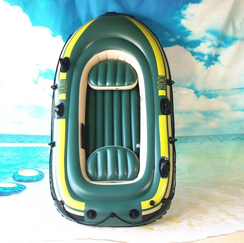 B07 Factory wholesale three-person fishing inflatable boat rubber boat pvc kayak thickened three-person boat kayak