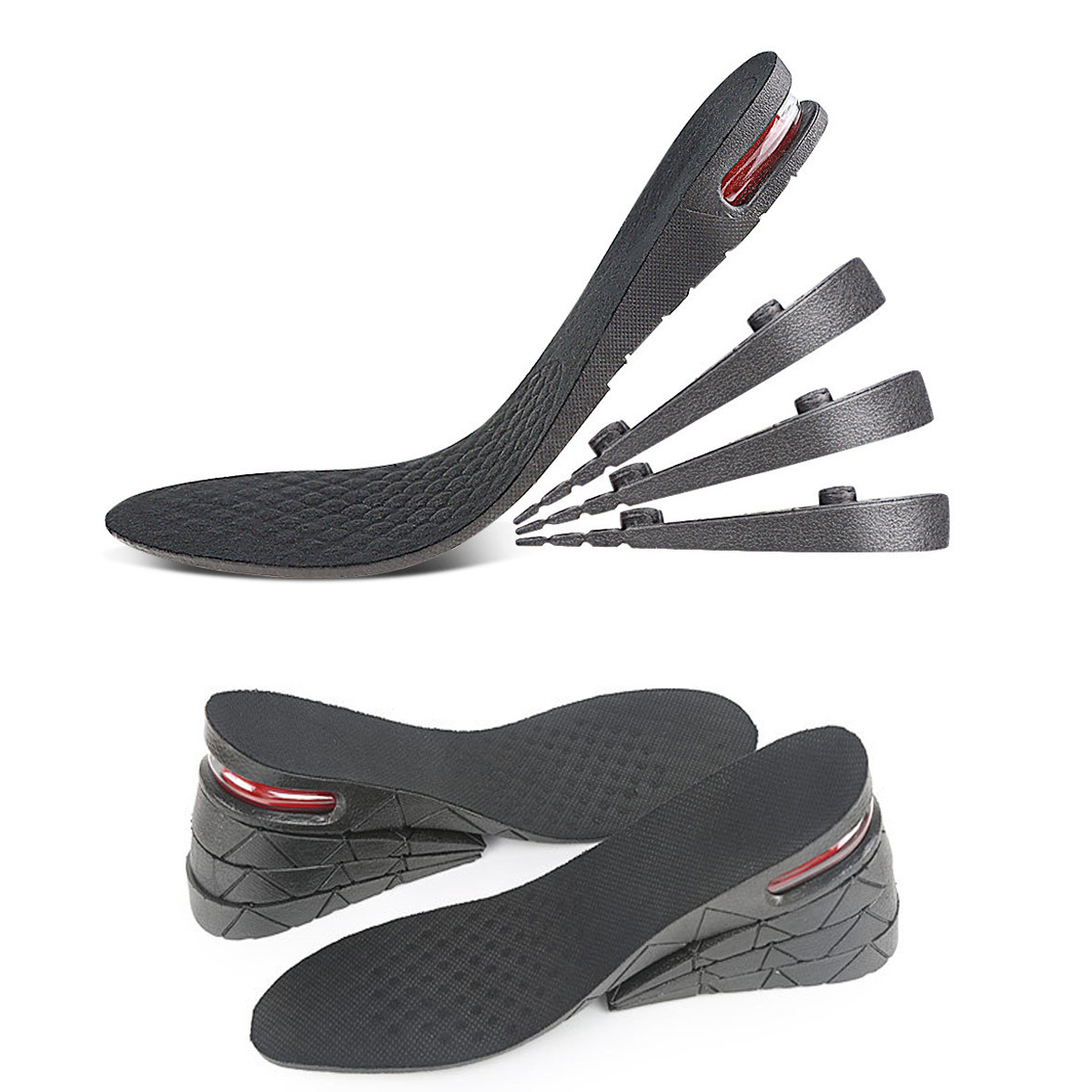 4 Layers 9CM Height Increase Insole Air cushion Shoe Lifts shock absorption heel Elevator Shoes Insole