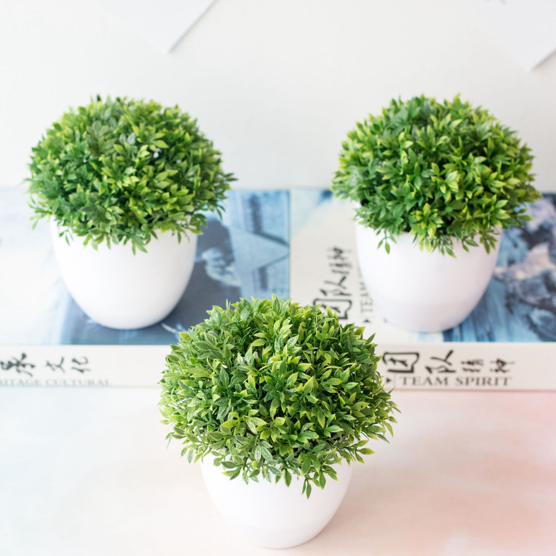 Plants Wholesale Fashion Artificial Grass With Pot Artificial Plants Potted Bonsai For Wedding Home Garden Decorative