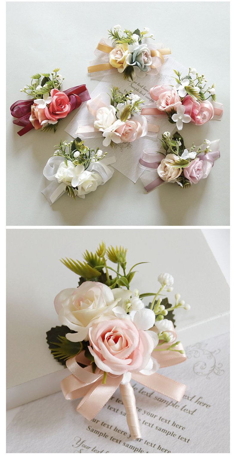 2023 new popular Corsage fleurs de mariage Wedding Decoration flower Corsage wrist flower