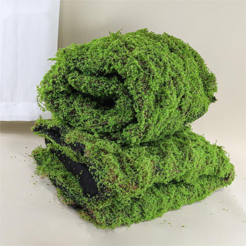 Simulation moss lawn brown silk moss turf background plant wall decoration green Potted Plantwall grass decoration artificial