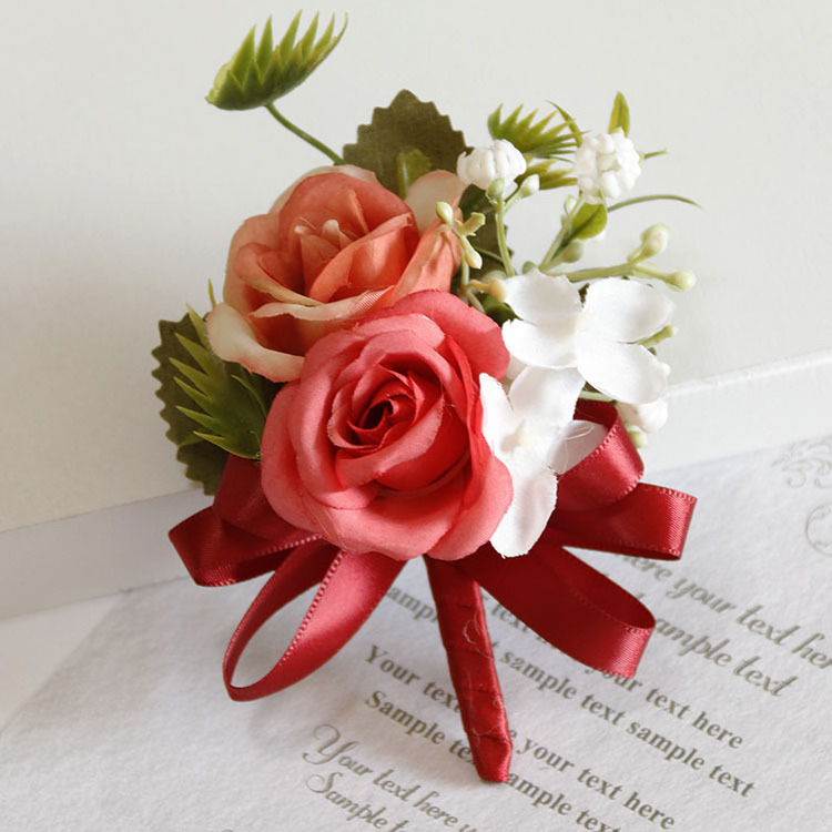 2023 new popular Corsage fleurs de mariage Wedding Decoration flower Corsage wrist flower