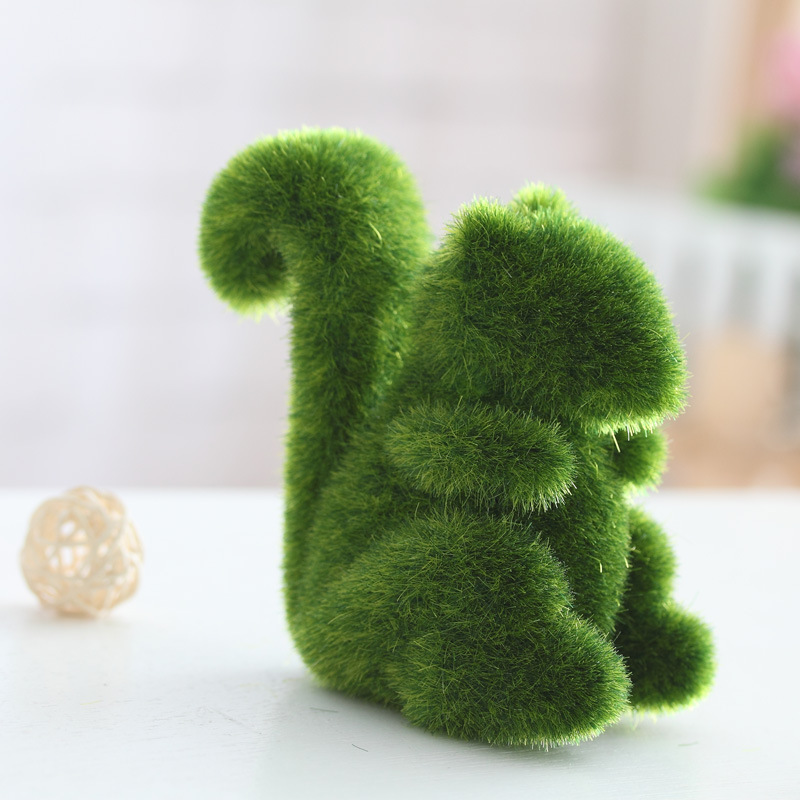 Artificial Moss Animal Turf Grass Rabbit Furry Flocked Bunny Rabbit Alpaca Squirrel Puppy Dog Plant