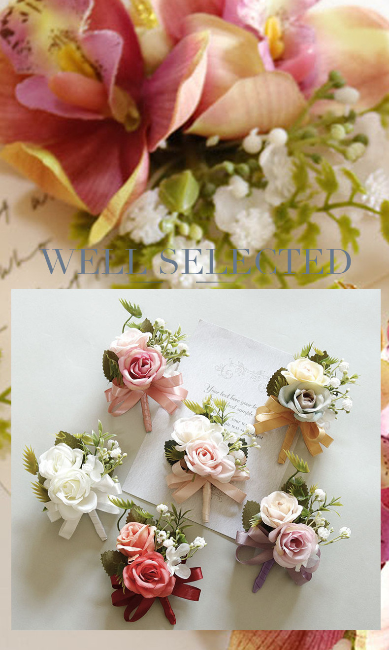 2023 new popular Corsage fleurs de mariage Wedding Decoration flower Corsage wrist flower