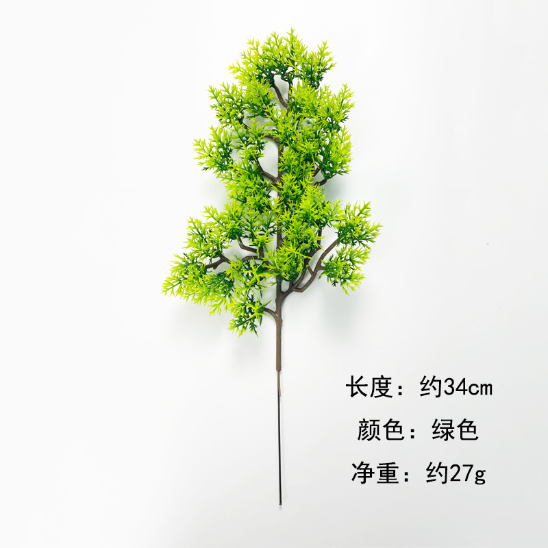 Plastic Green Evergreen Artificial Pine Tree Branches For Christmas Embellishing Home Garden Decor