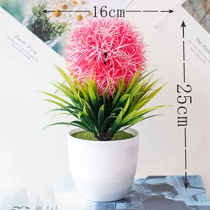 Mini Flower artificial flower pots Small Artificial Potted Plants For Garden Farmhouse Lawn Balcony Office Bathroom Home Decor