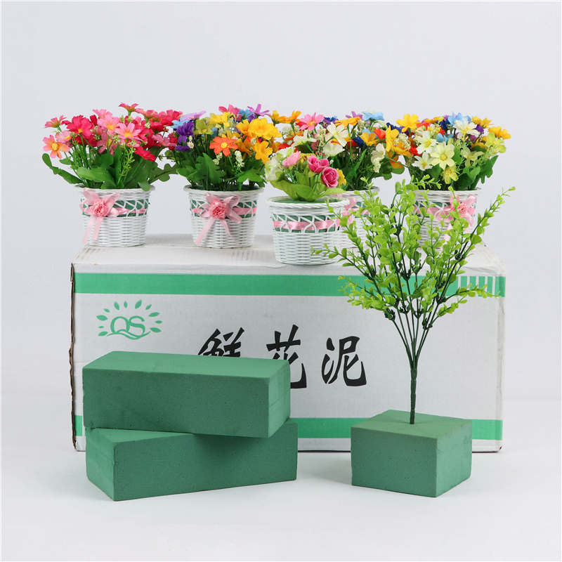 Floral Foam Brick Block Artificial & Dried Flowers Holder Green Foam Block for DIY Crafts Wedding Florist Floral Art