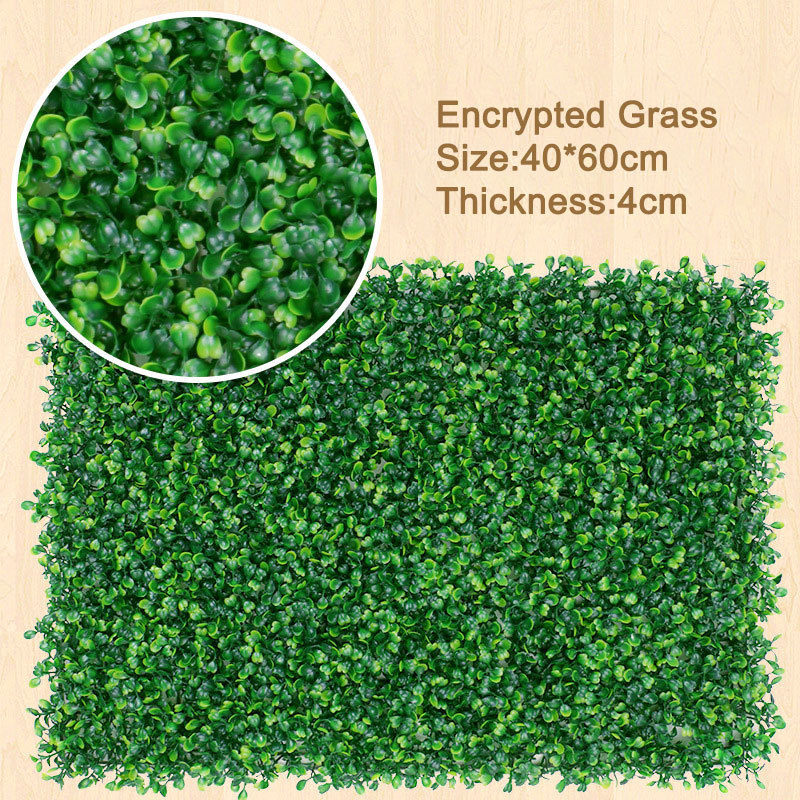 Hot 40*60CM Artificial Grass Wall Panels Plastic Greenery Plant Wall Artificial Grass Wall For Home Restaurant Decor