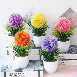 Mini Flower artificial flower pots Small Artificial Potted Plants For Garden Farmhouse Lawn Balcony Office Bathroom Home Decor