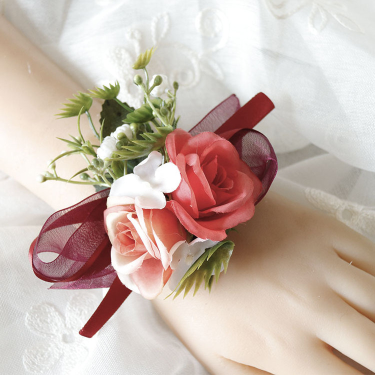 2023 new popular Corsage fleurs de mariage Wedding Decoration flower Corsage wrist flower