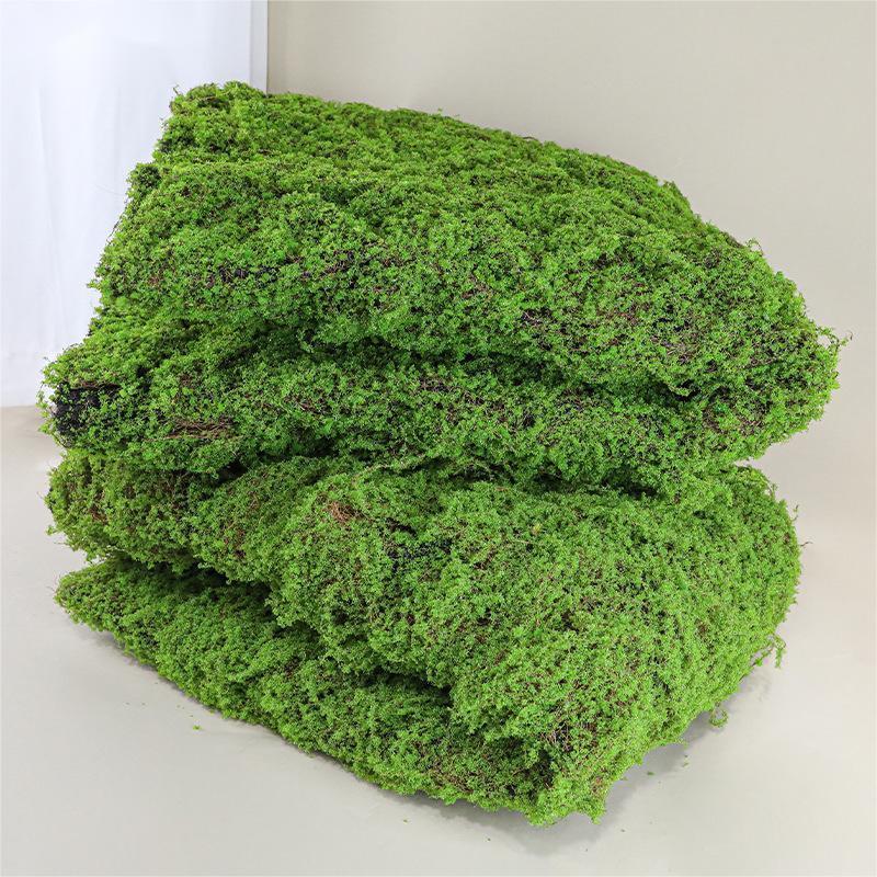 Simulation moss lawn brown silk moss turf background plant wall decoration green Potted Plantwall grass decoration artificial