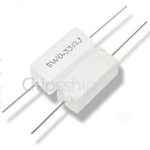 10Pcs/Pack 5W 10W 20W Ceramic Wirewound Resistor 0.1 0.15 0.5 2 15 20 25 30 33 100 330 1K 20K Ohm 5 10 20 Watt Cement Resistance