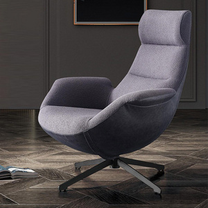 Creative leisure Luxury High Hotel Apartment living room chair Modern Armchair Living Room Single Chair Fabric Recliner Chair