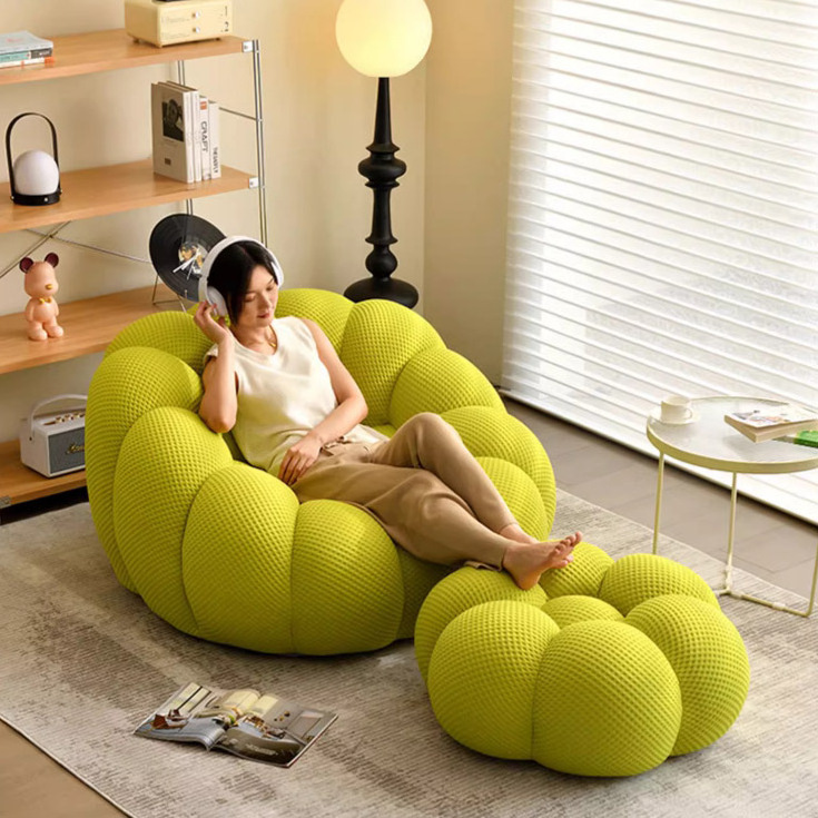 High-quality living room chair Living Room Furniture Single Seater Fabric Bubble Sofa