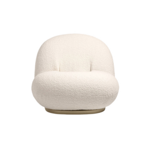 Nordic Modern New Design Bedroom Fabric White Fluffy Lounge Leisure Chair