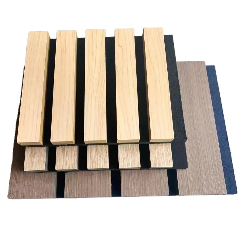 600*2400mm MDF Acoustic Panel Diffusion Wall Soundproof Slat Wooden Fiber Sound Proof Wall Panels