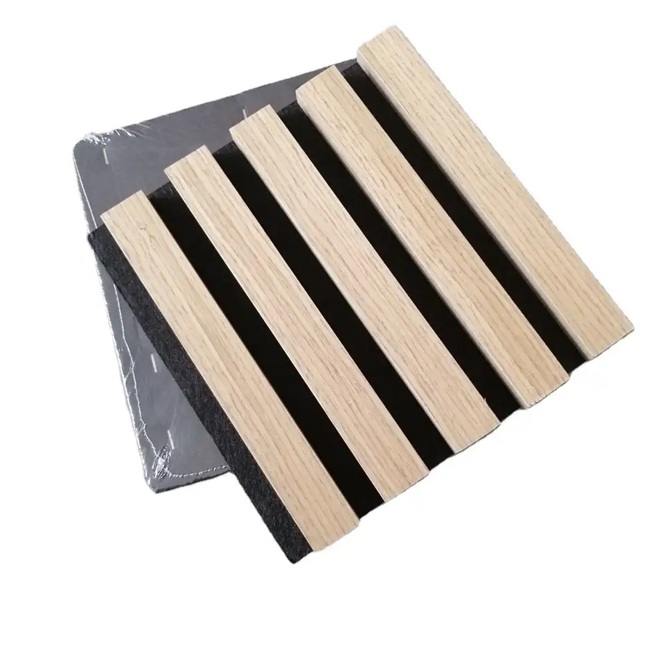 600*2400mm MDF Acoustic Panel Diffusion Wall Soundproof Slat Wooden Fiber Sound Proof Wall Panels