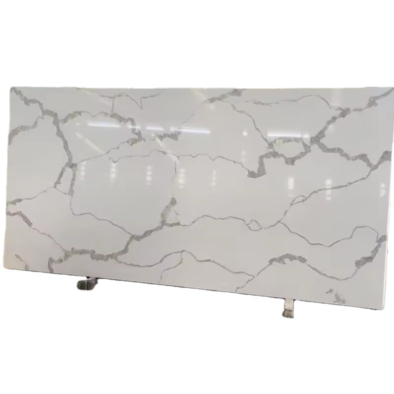 Sintered stone slab 3200 x 1600 x 12mm, artificial Arabescato white marble big slab