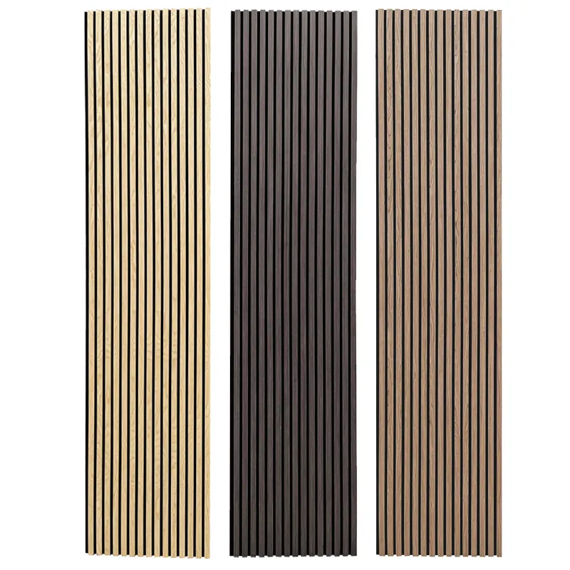 600*2400mm MDF Acoustic Panel Diffusion Wall Soundproof Slat Wooden Fiber Sound Proof Wall Panels